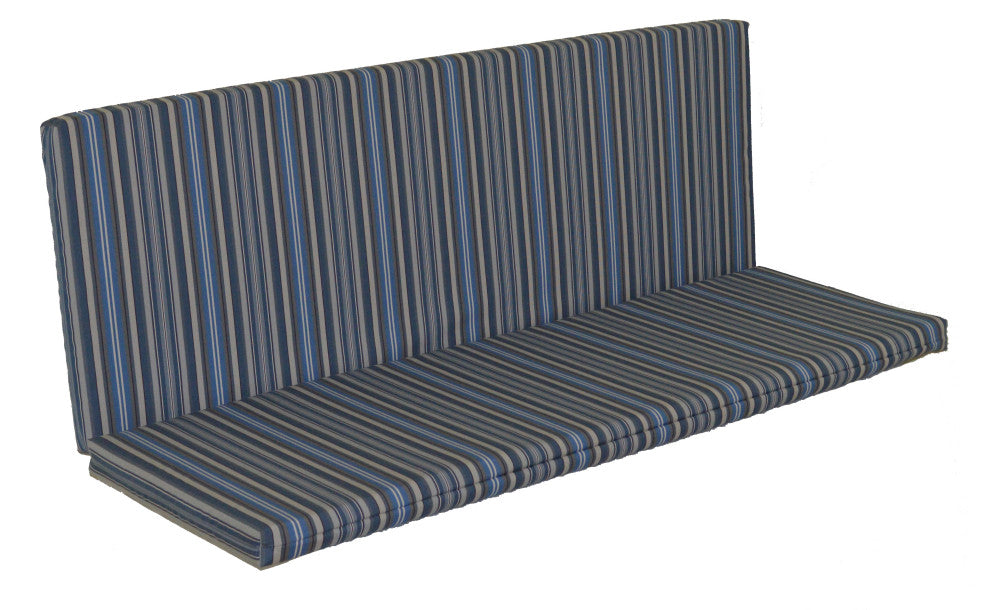 Full Bench Cushion, Blue Stripe, 6 Foot