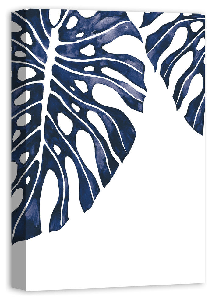Tropical Indigo Leaves 16x24 Canvas Wall Art