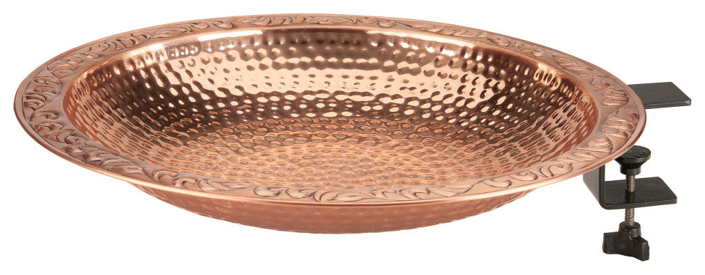 Pure Copper 18" Deck Mount Bird Bath By Good Directions