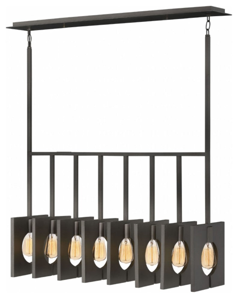 Ludlow Linear Chandelier, Burnished Graphite