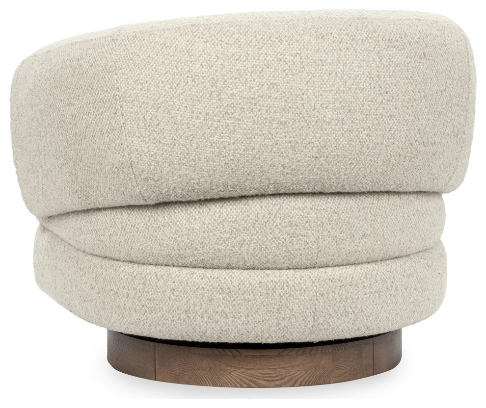 Chassia Upholstered Fabric Swivel Accent Chair