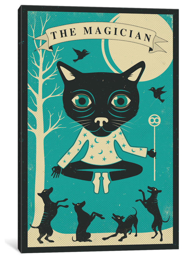 "Tarot Card Cat Magician" by Jazzberry Blue, 26x18x1.5