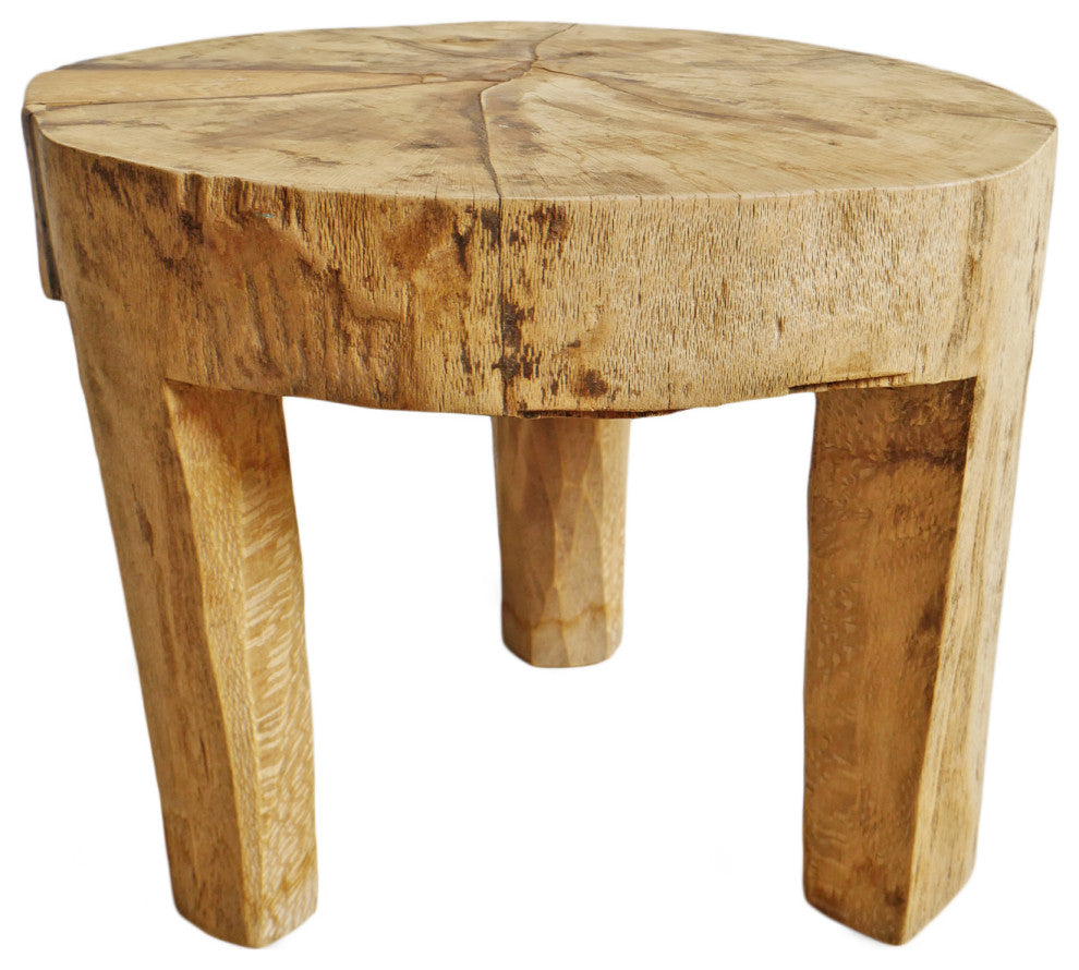 Rustic Naga Three Leg Wood Table 10