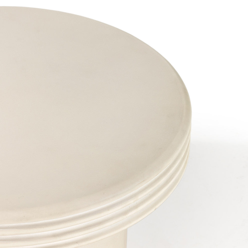 Grecia Outdoor End Table Set-White