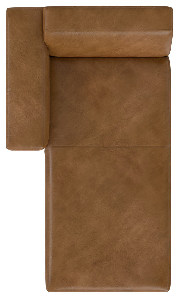 Rex Left Chaise Sofa Module in Genuine Leather