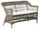 Charlot Outdoor 2-Seater Sofa, Antique, Polyester Snow White Cushion