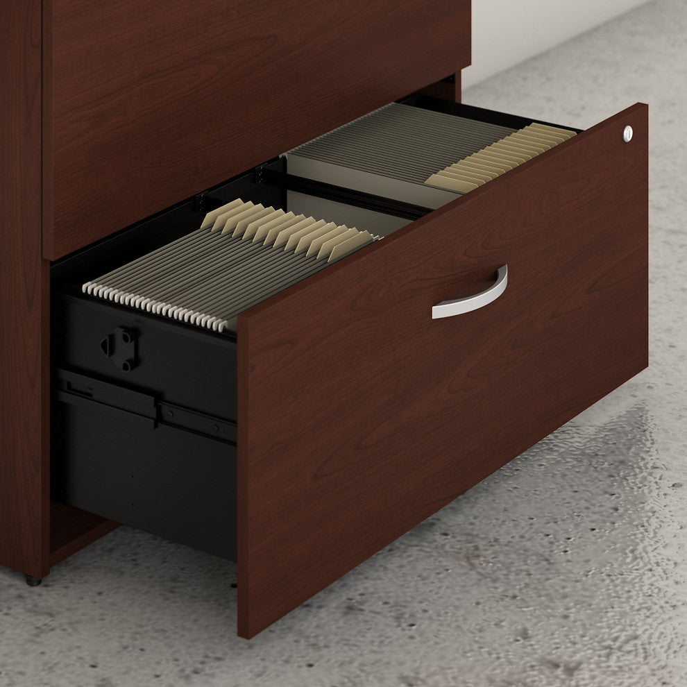 Studio C 2-Drawer Lateral File Cabinet, Harvest Cherry