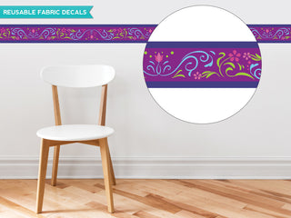 Frozen Inspired Wall Border Fabric Wall Decal, Set of 2, Purple