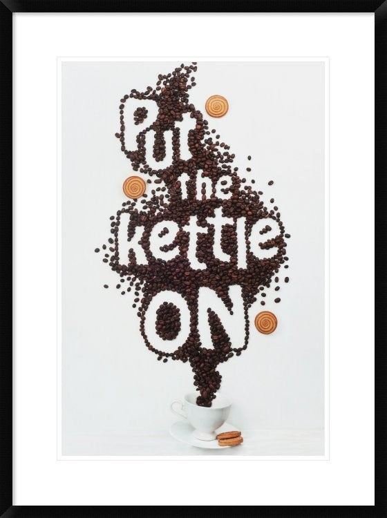 "Put The Kettle On!" Framed Digital Print by Dina Belenko, 24x32"