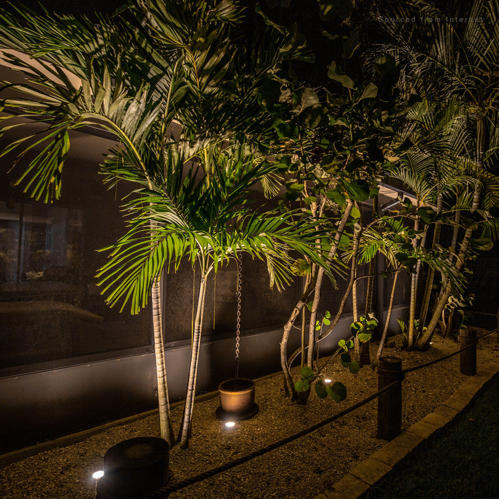 6-Pack 6W Low Voltage LED Well Lights, 3000K Warm White, Flat Top