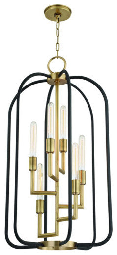 Hudson Valley Angler Six Light Chandelier 8316-AGB