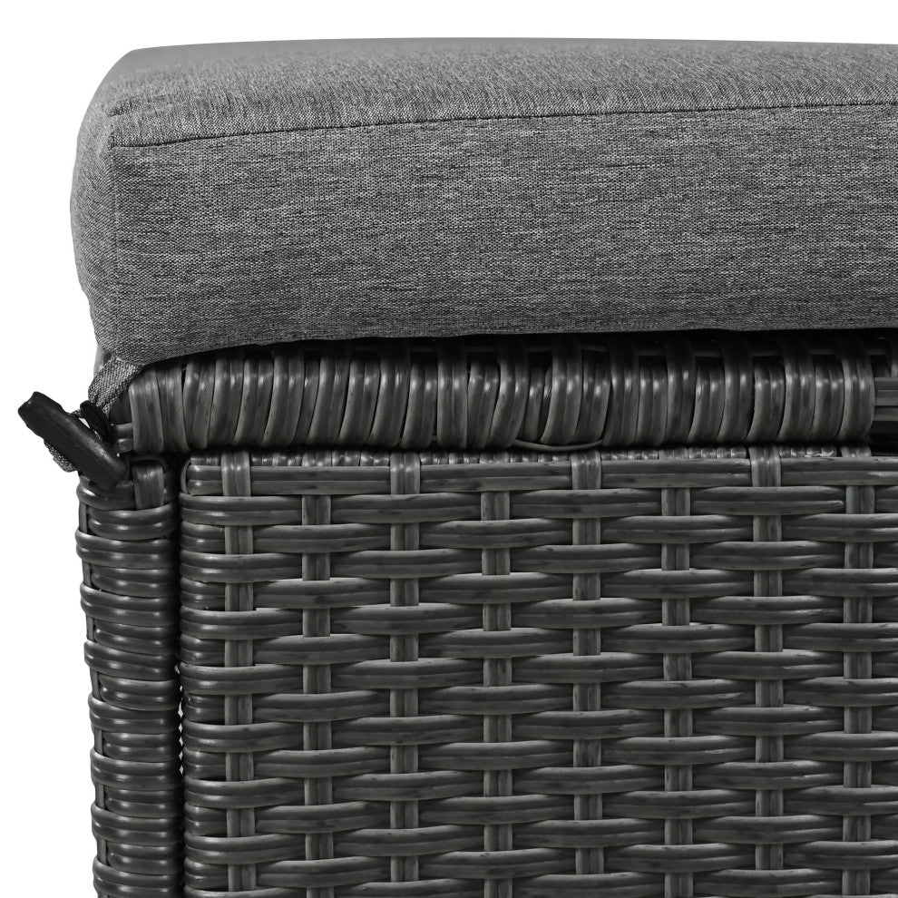 5-Piece Outdoor Wicker Patio Sofa Set, Grey