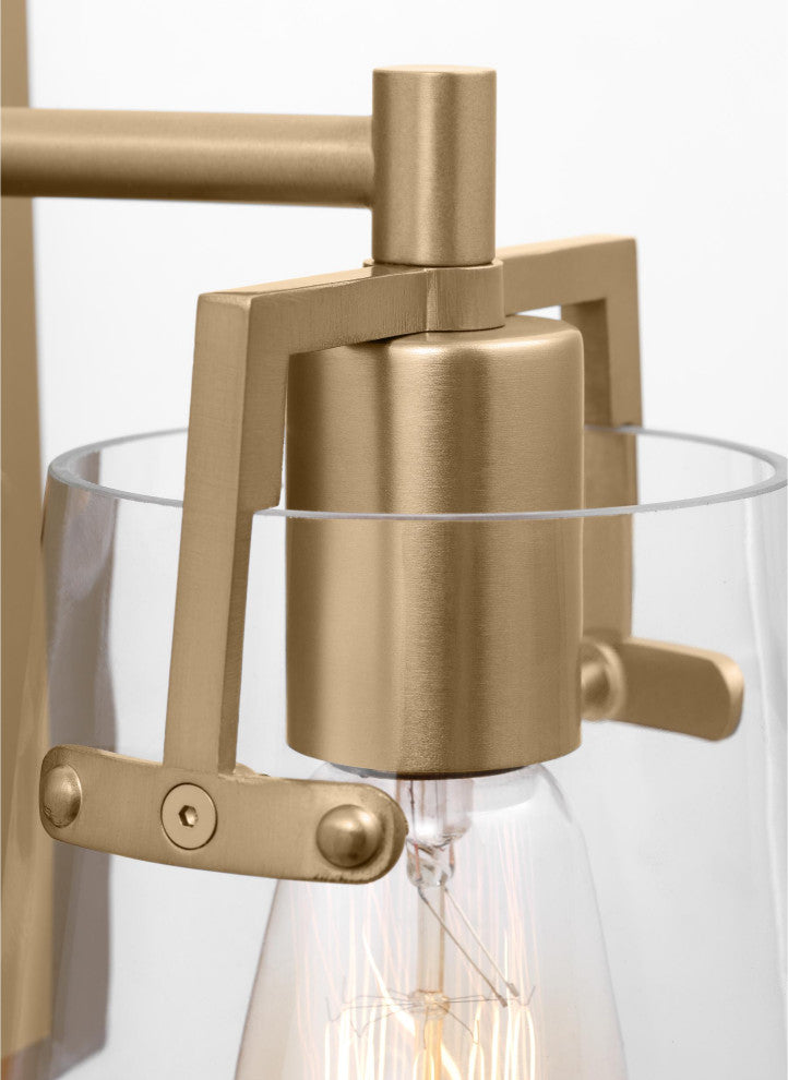 Crofton Small Sconce, Satin Brass