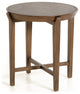 25" Walnut Wood And Veneer Side Table