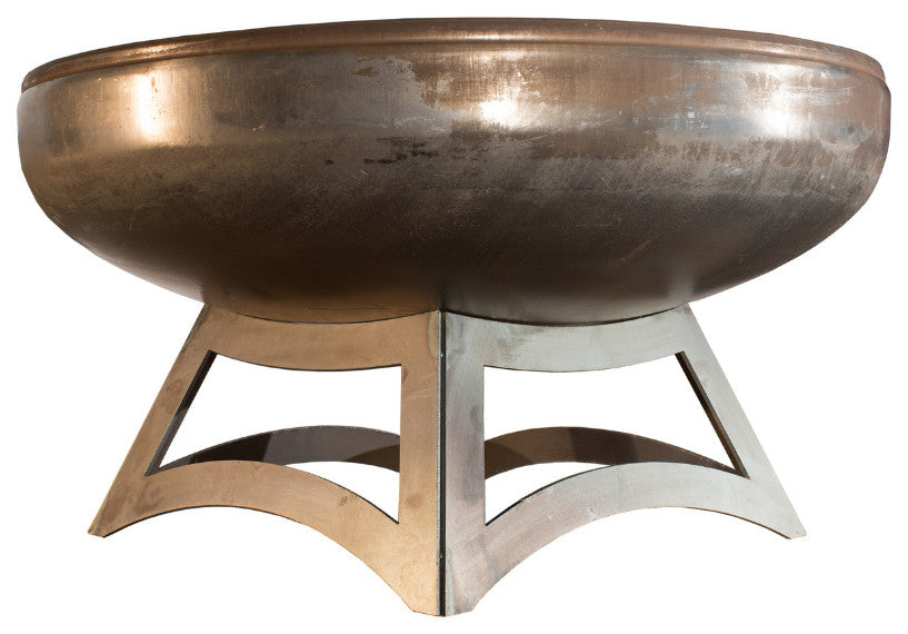 Ohio Flame Liberty Round Steel Fire Pit, 24" Round, Hollowed Base