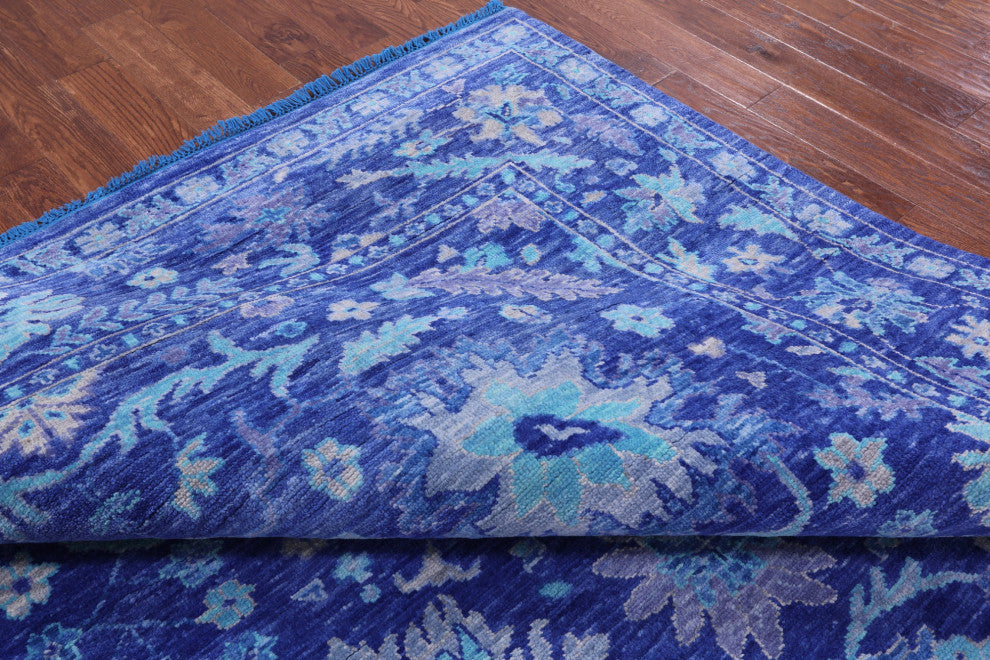 Turkish Oushak Handmade Wool Rug 8' 11" X 12' 1" - Q13315