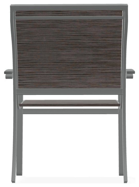 Bazza Sling Stackable Outdoor Dining Chair, James/Graphite