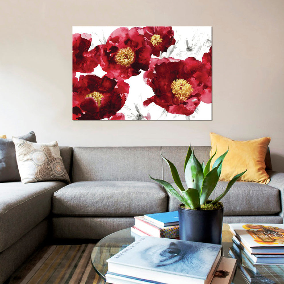 "Red Bloom" by Vanessa Austin, Canvas Print, 18x12"