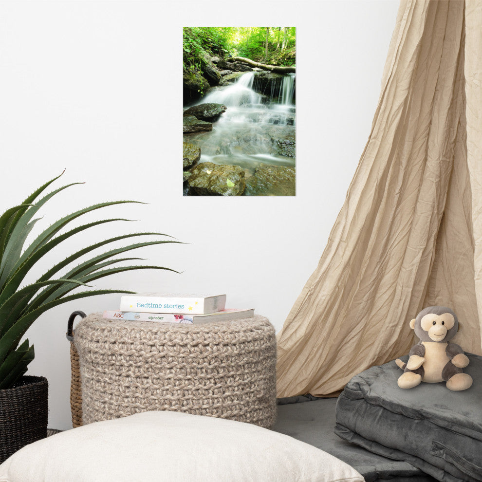 Pixley Falls 2 Landscape Photo, Waterfall Unframed Wall Art Print, 12" X 18"