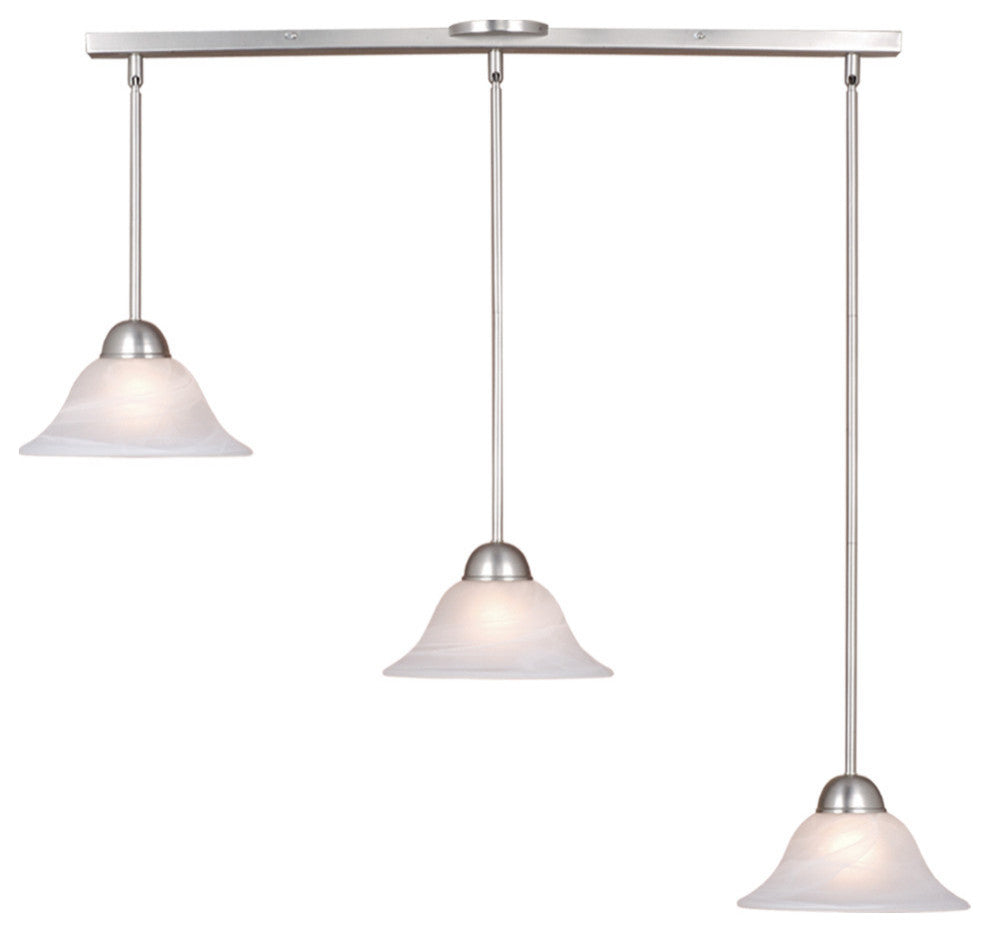Da Vinci 3-Light Linear Mini Pendant Brushed Nickel