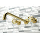 KS8047RX Wall Mount Tub Faucet, Brushed Brass