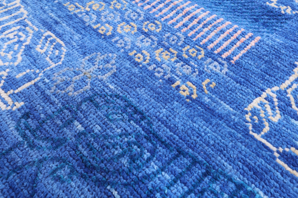 Hand Knotted Persian Gabbeh Elephant Design Wool Rug 8' 2" X 10' 2" - Q13611