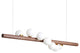Acquanegra sul Chiese | Nordic Wood color Glass ball LED Chandelier , Wood