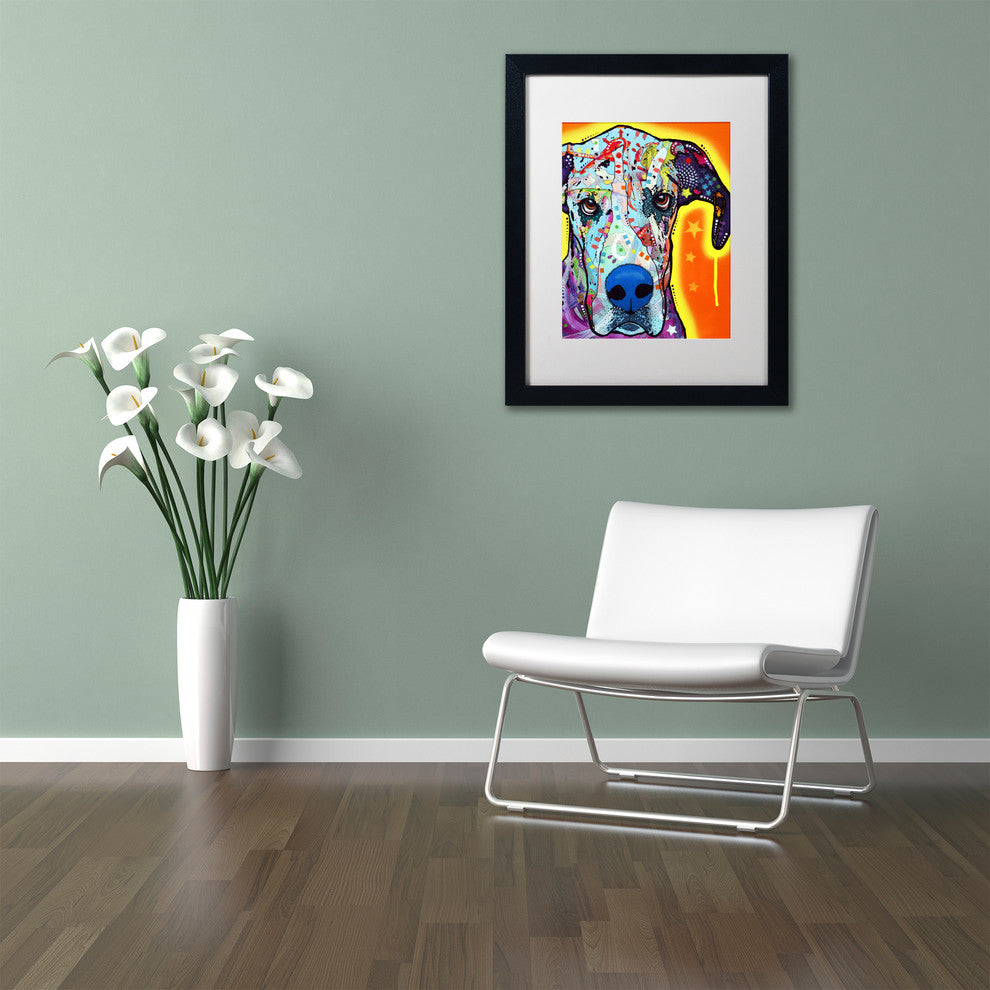 Dean Russo 'Great Dane' Framed Art, 11x14, Black Frame, White Mat