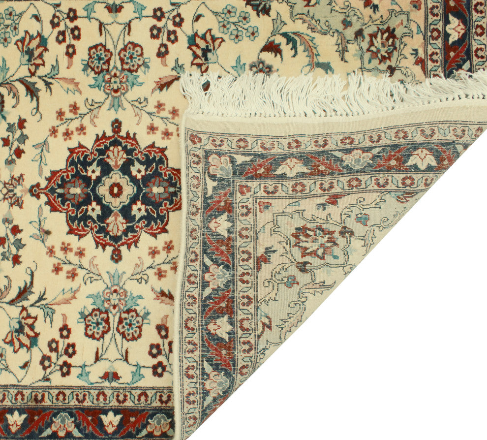 Pak-Persian Qssim Ivory/Navy Runner, 2'6x10'1