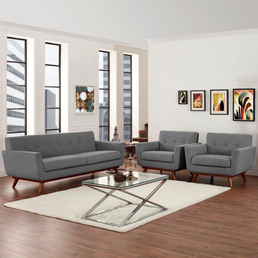 Expectation Gray Engage Armchairs and Sofa Set of 3