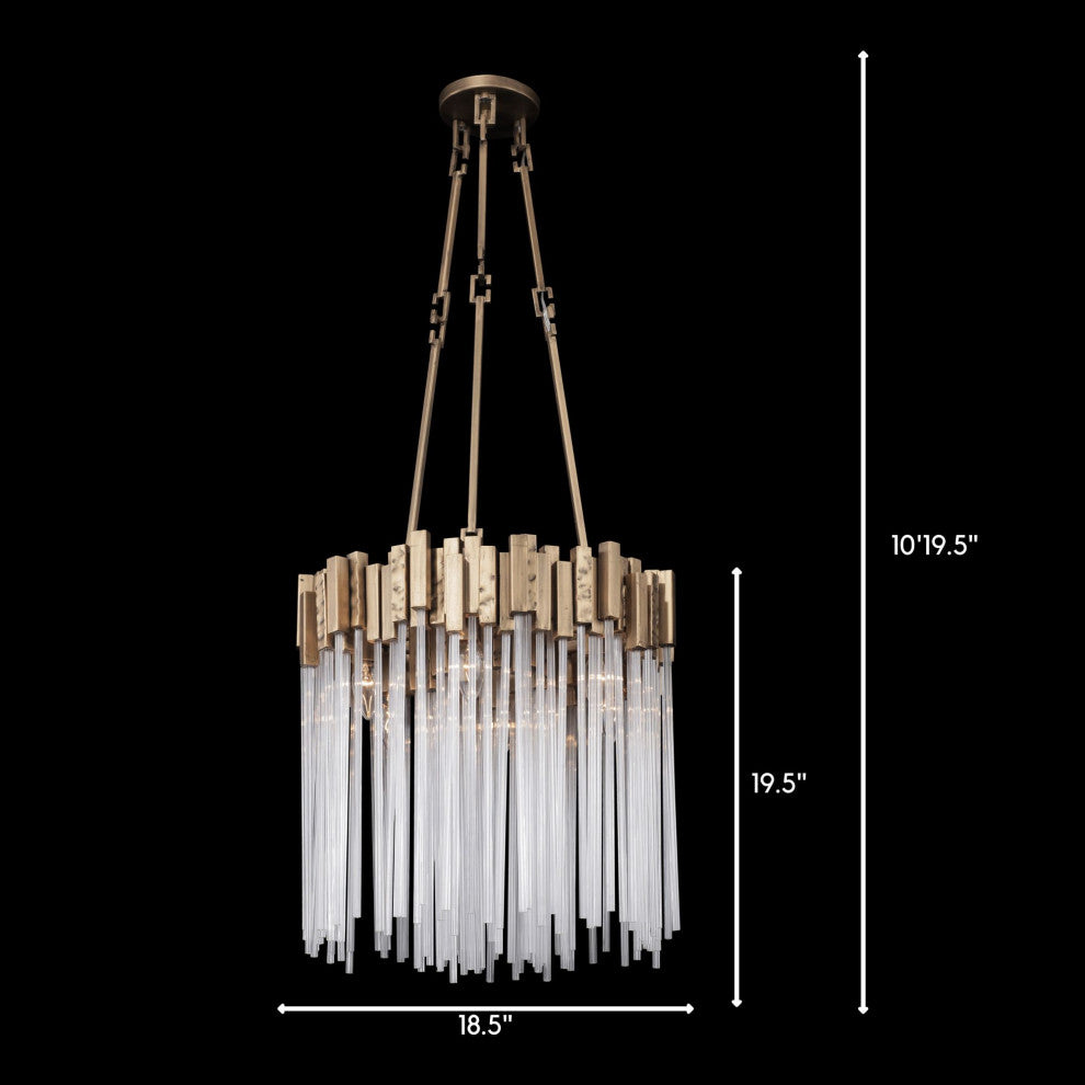 Varaluz 309P06 Matrix 6 Light 19"W Multi Light Pendant - Havana Gold