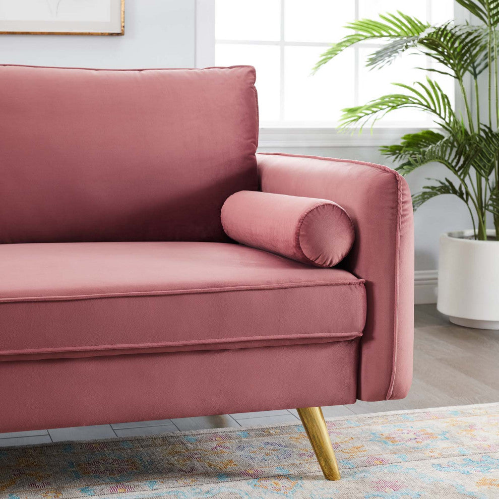 Sofa, Velvet, Pink, Modern, Living Lounge Room Hotel Lobby Hospitality