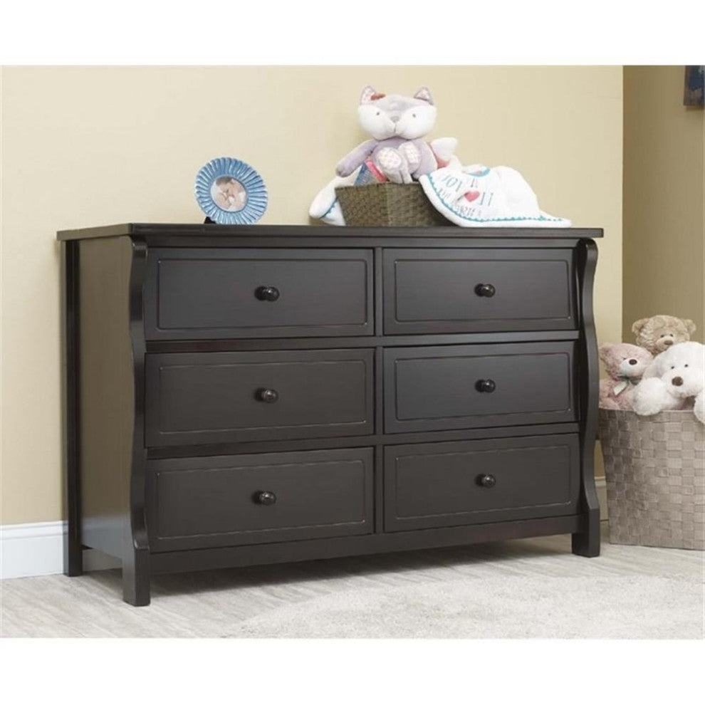 Sorelle Princeton Elite Double Dresser in Espresso