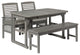 4-Piece Classic Outdoor Patio Dining Set - Grey Wash