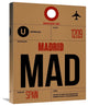 "MAD Madrid Luggage Tag 2" Fine Art Print