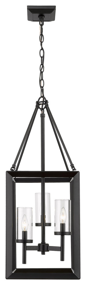 Smyth 3 Light Pendant With Clear Glass Shade