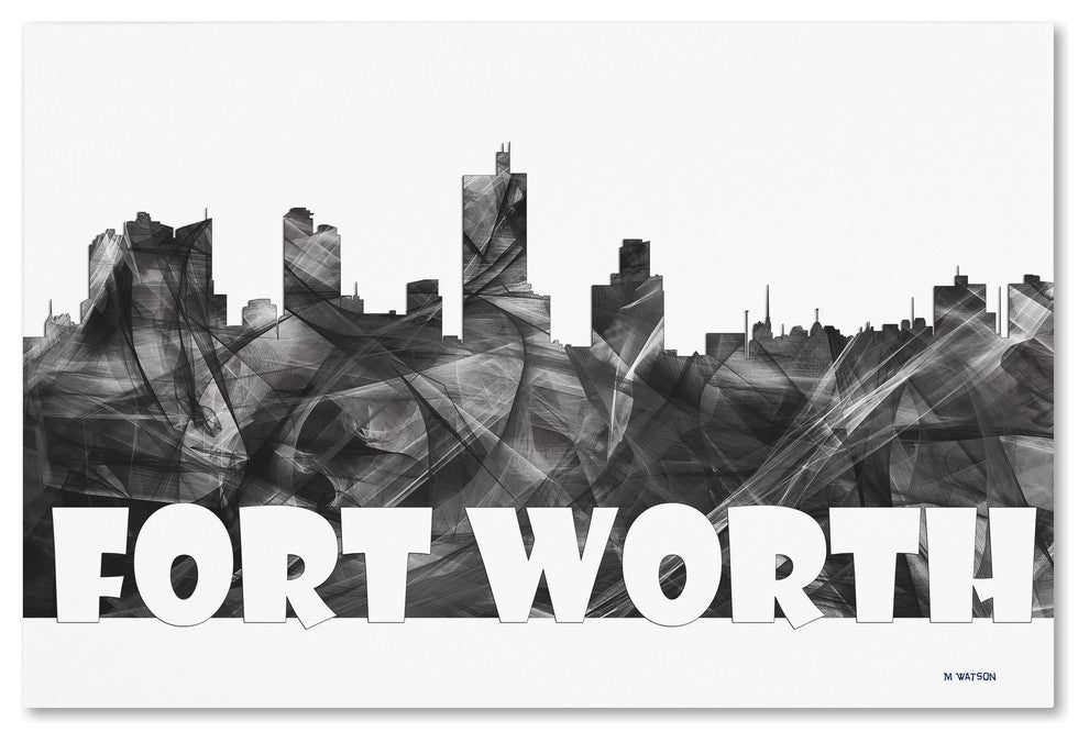 'Fort Worth Texas Skyline Bg-2' Canvas Art, 32x22