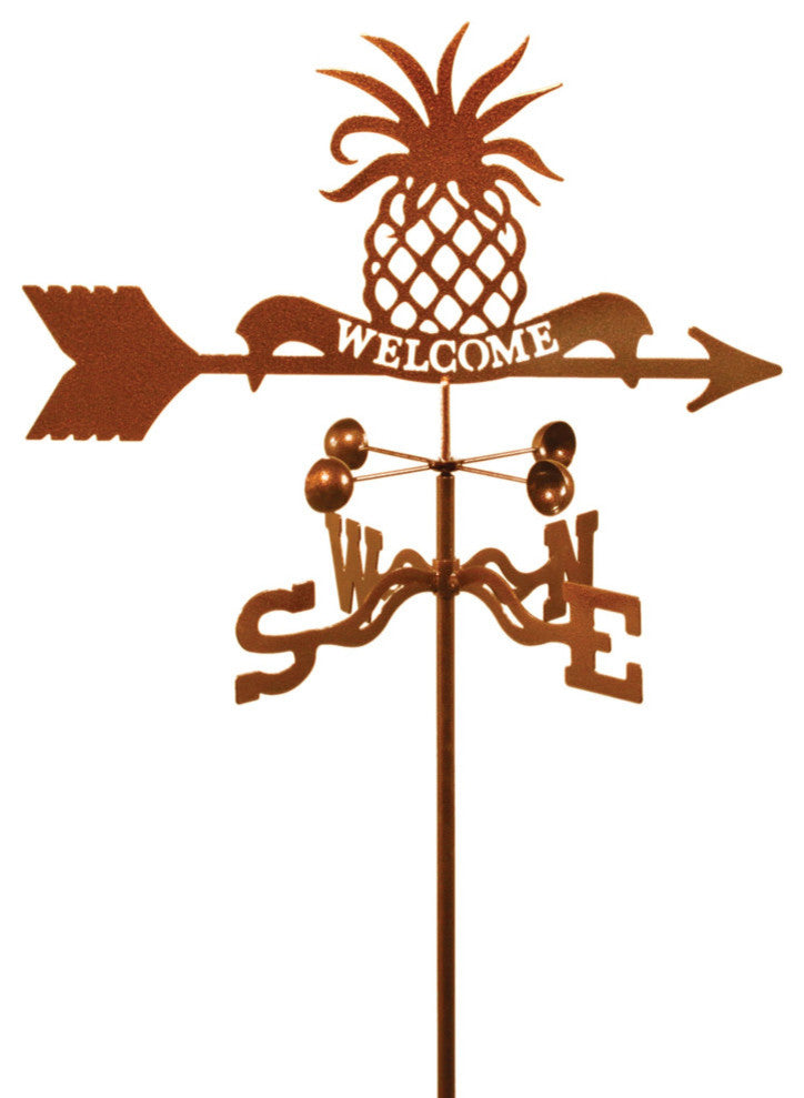 Welcome Pineapple Weathervane With Deck Mount