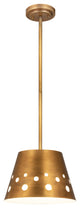Zlite 6014-12RB 1-Light Chandelier, Rubbed Brass