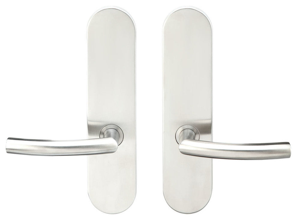 Oslo Lever, Full Dummy Tubular Pair, Left Hand, Satin Stainless Steel