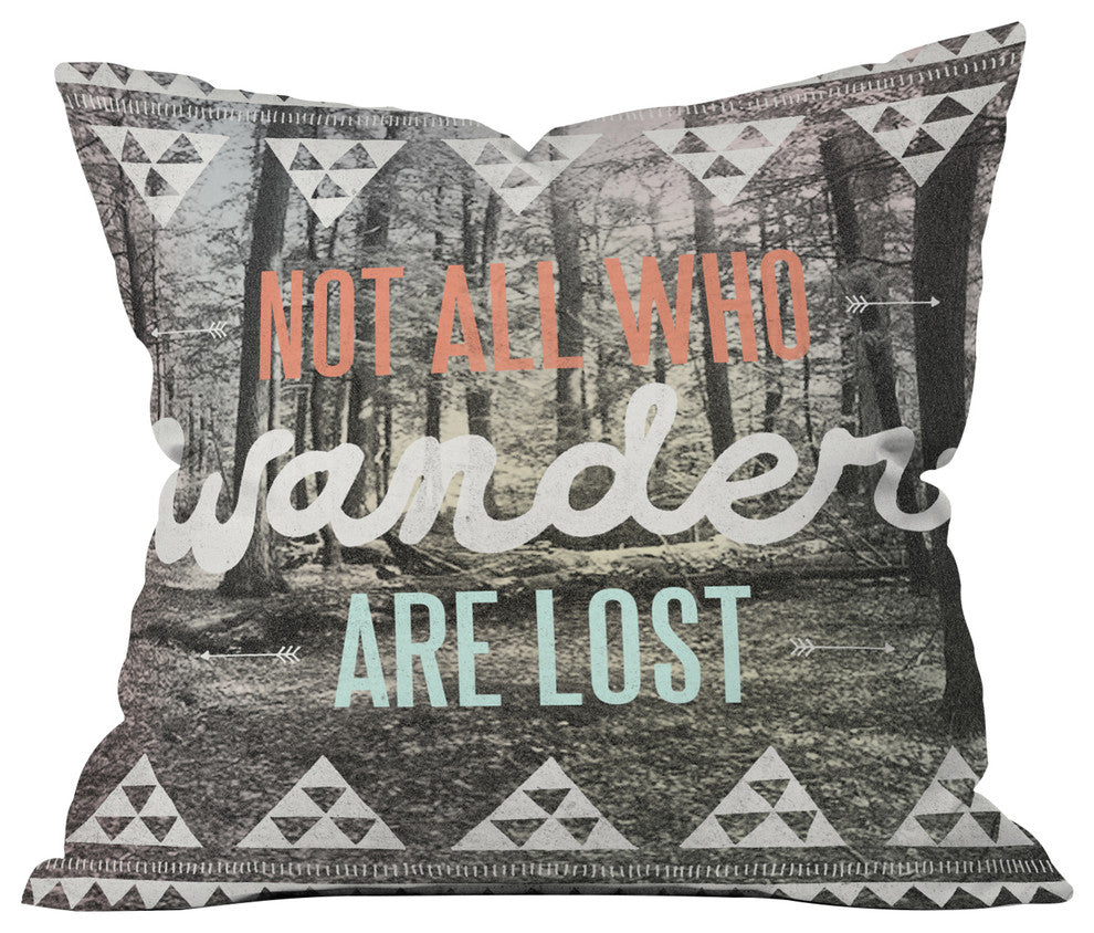 Wesley Bird Wander Throw Pillow, 18"x18"
