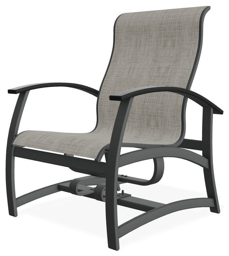 Belle Isle Sling Outdoor Hidden Motion Lounge Chair, Smoke/Graphite