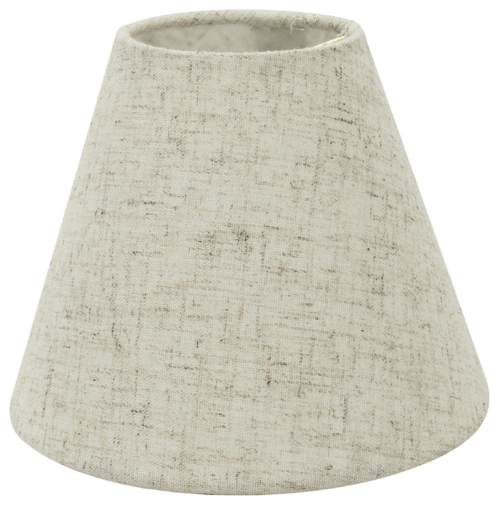 32039-6 Small Hardback Empire Chandelier Clip On Lamp Shade Off White 3"x6"x5"
