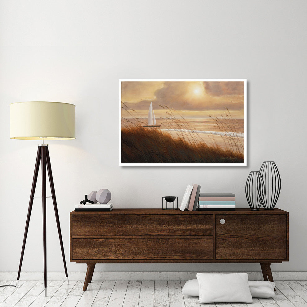 "Beach Grass Sunset" Digital Paper Print by Diane Romanello, 50"x34"