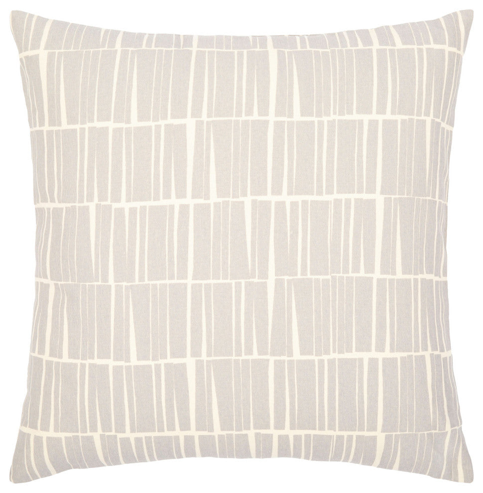 Surya Natur Pillow Shell With Down Insert 18"H X 18"W Medium Gray