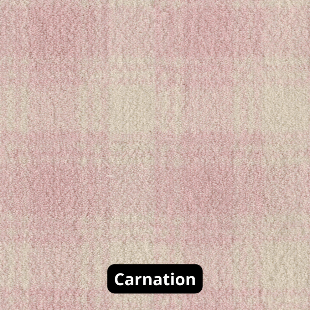 Pastel Colors 3/8 Thick Indoor Area Rug Carpet, Carnation, 7x7