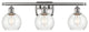 Innovations 516-3W-SN-G124-6-LED 3 Light Bath Vanity Light, Brushed Satin Nickel