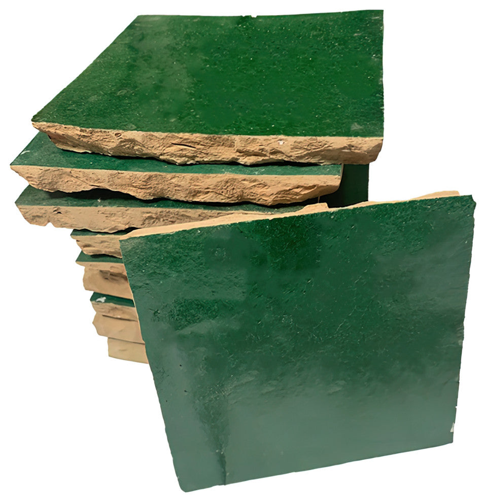Moroccan Zellige Mosaic 4"x4" Dark Green