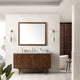 Amberly 60" Single Vanity, Mid-Century Walnut, 3CM Arctic Fall Top