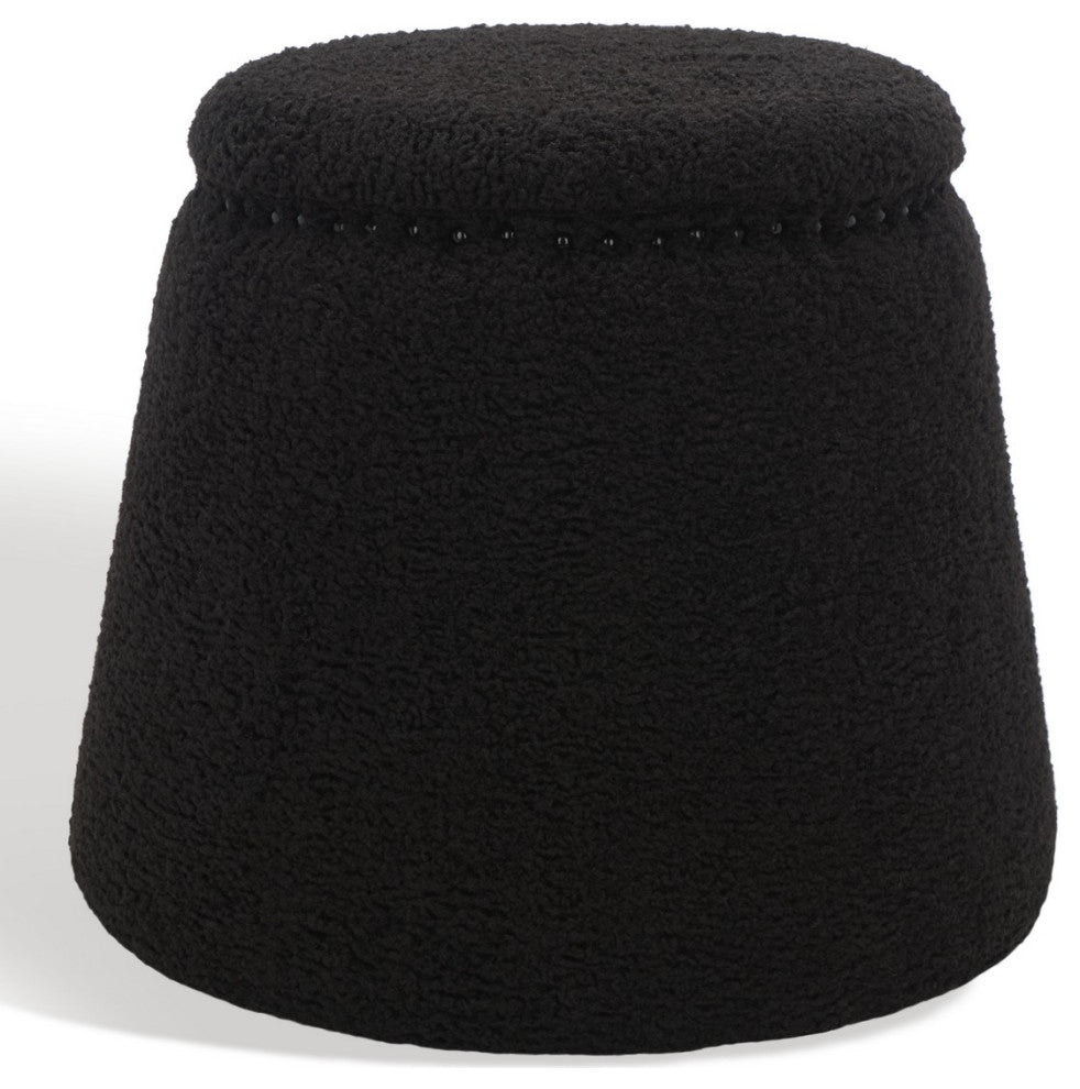 Safavieh Couture Ellerose Ottoman, Black